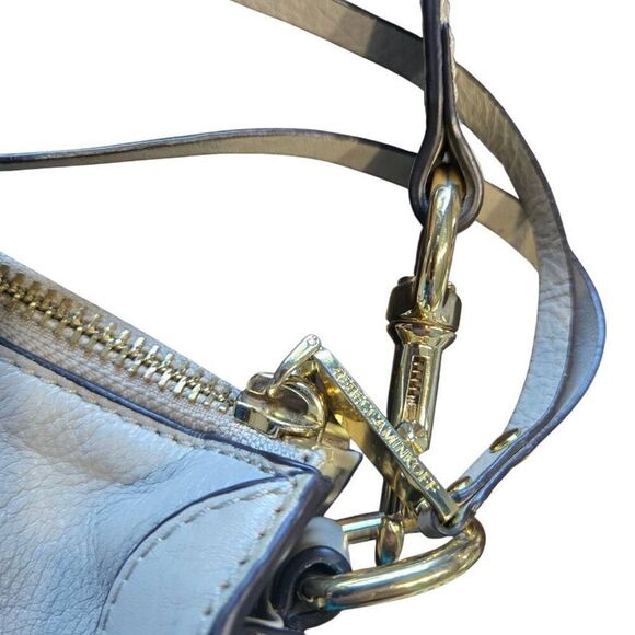 Rebecca Minkoff Dog Clip Saddle Bag Crossbody Adjustable White Leather - Picture 7 of 7